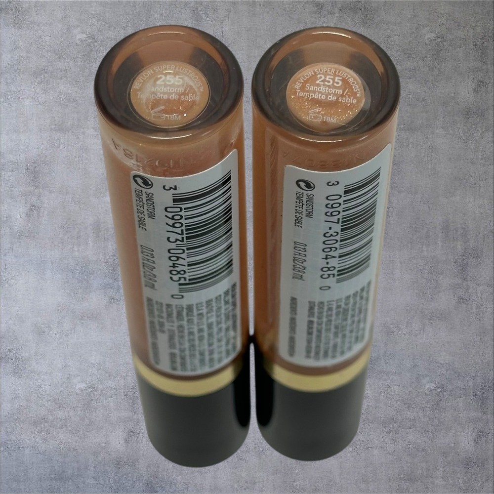 Revlon Super Lustrous Lip Gloss 255 Sandstorm Bronze Shimmer 2 Pack New - Picture 2 of 3